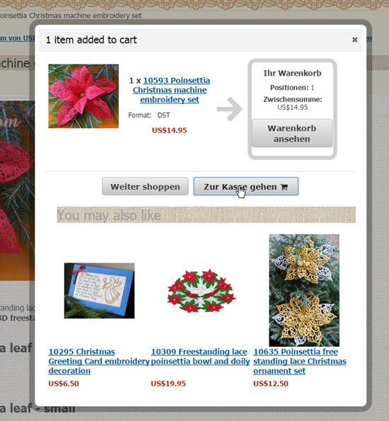 Information pop-up window