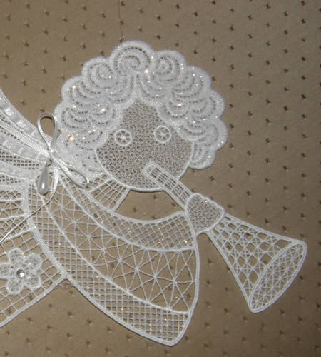 Freestanding Christmas angel window ornament