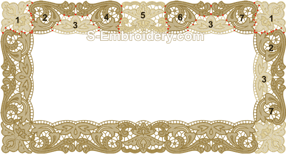 Arrange the lace components
