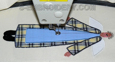 Stitch out all remaining stitches