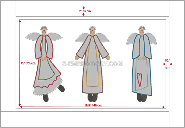 Angels placement on patchwork