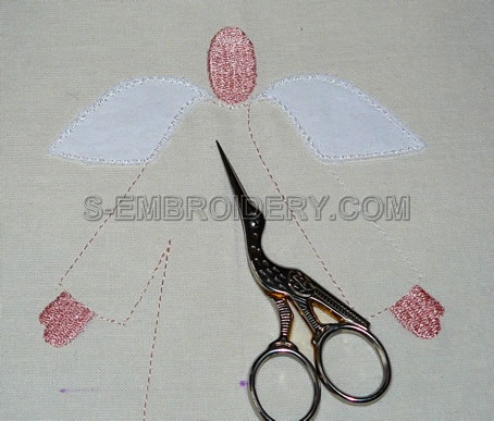 Stitch out applique placement