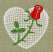 Valentine Embroidery design - Heart & Rose