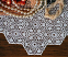 Freestanding lace crochet doily - mono color close-up image
