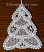 Battenberg lace Christmas tree ornament