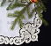 Christmas bells freestanding lace doily - detailed image