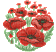 Poppy Flower Cross Stitch embroidery design
