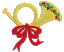 Christmas French Horn Machine Embroidery Design