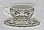 Freestanding lace teacup machine embroidery design