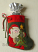Christmas stocking with Santa Claus applique embroidery