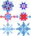 Snowflake cross-stitch machine embroidery set