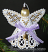 3D Angel Battenberg lace Christmas ornament  - 2-color version