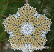 Snowflake Battenberg lace embroidery ornament No2