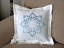 Pillow case with cornflower free standing lace embroidery