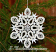 Snowflake Christmas ornament in Battenburg free standing lace