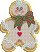 Ginger boy Christmas applique embroidery