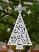 Christmas tree freestanding lace ornament - white