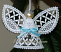 Christmas angel 3D Battenberg lace machine embroidery - single color version