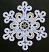 Battenberg lace snowflake ornament #2