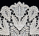 Tulips free standing lace doily - detail