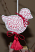 Easter chick 3D free standing lace - red color