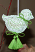 Easter chick 3D free standing lace - green color