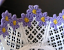 Freestanding lace wedding basket close-up