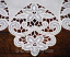 Freestanding lace doily close-up image
