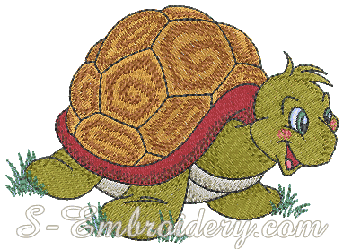 Turtle machine embroidery design