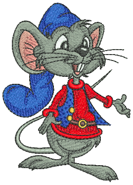 Mouse boy machine embroidery