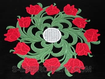 Freestanding lace tulip doily #3
