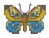 Cross stitch butterfly embroidery