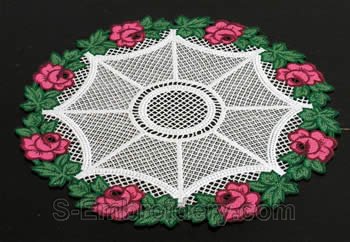 Rose freestanding lace doily #1