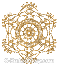 Freestanding Lace crochet Doily machine embroidery design