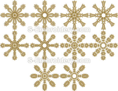 Freestanding lace Christmas Ornament covers machine embroidery set