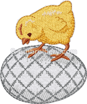 Easter Chicks Machine Embroidery Design #1