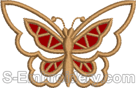 Butterfly Cutwork Lace Embroidery Design #2