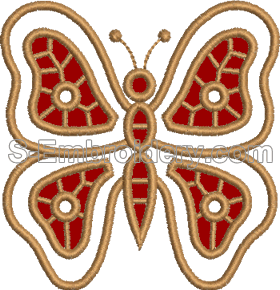 Butterfly Cutwork Lace Embroidery Design #5