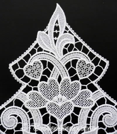 10616 Free standing lace Christmas tree window decoration