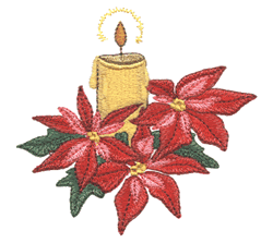 10003 Christmas candle machine embroidery