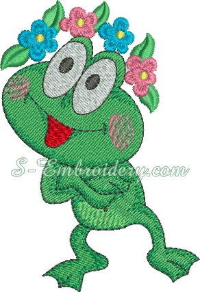 10112 Froggy machine embroidery design