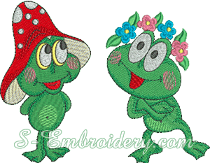 10114 Froggy machine embroidery set