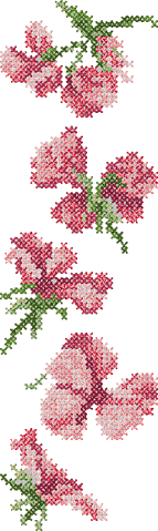 10126 Cross stitch geranium border
