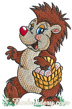 10142 Hedgehog machine embroidery
