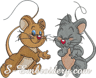 10146 Mouse machine embroidery set