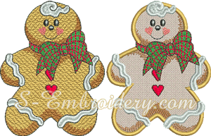 10174 Ginger boy machine embroidery design