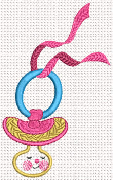 10278 Baby Pacifier machine embroidery