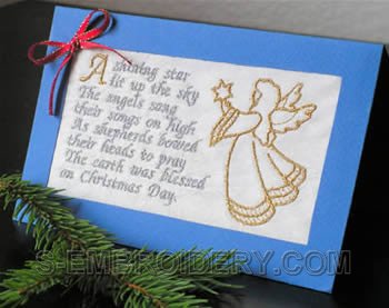 10295 Christmas Greeting Card embroidery decoration