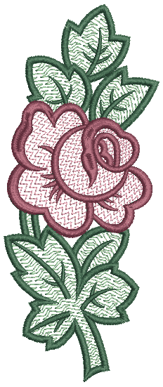 10304 Rose machine embroidery decoration