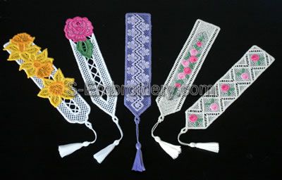 10333 Free standing lace bookmarks embroidery set